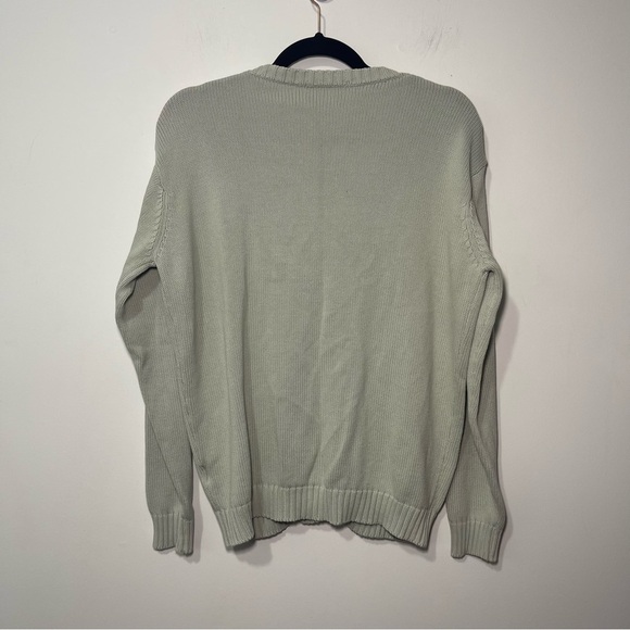 Brandy Melville Sage Green Cotton Button Front Cardigan Sweater Made in Italy - Picture 5 of 8